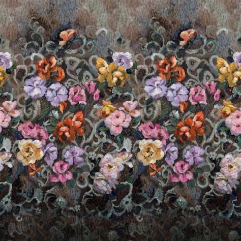 Designers Guild Tapestry Flower Prints & Panels Tapestry Flower Panel - Damson - PDG1153/02