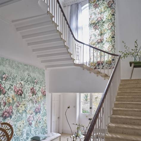 Designers Guild Tapestry Flower Prints & Panels Thelmas Garden Panel - Celadon - PDG1155/01