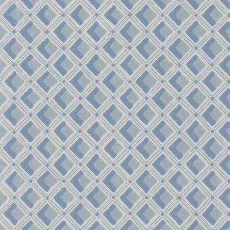 Designers Guild Heritage Wallpapers Amsee Geometric Wallpaper - Slate Blue - PEH0002/07