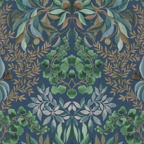 Designers Guild Ikebana Wallpapers Karakusa Wallpaper - Midnight - PDG1157/06
