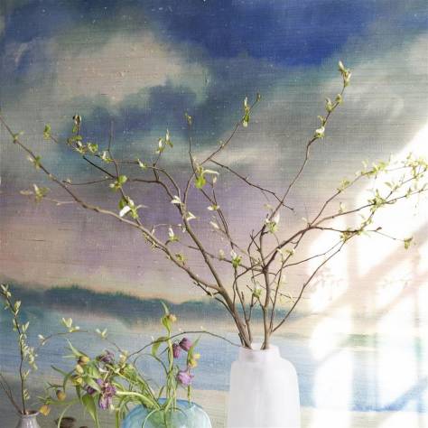 Designers Guild Scenes and Murals III Wallpapers Paysage Marin Grasscloth Wallpaper - Sky - PDG1184/01