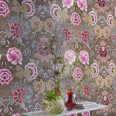 Designers Guild Scenes and Murals III Wallpapers Rose De Damas Wallpaper - Cranberry - PDG1168/04