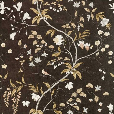 Zoffany Darnley Wallpapers Chambalon Trail Wallpaper - Antique Gold/Vine Black - ZDAR312850