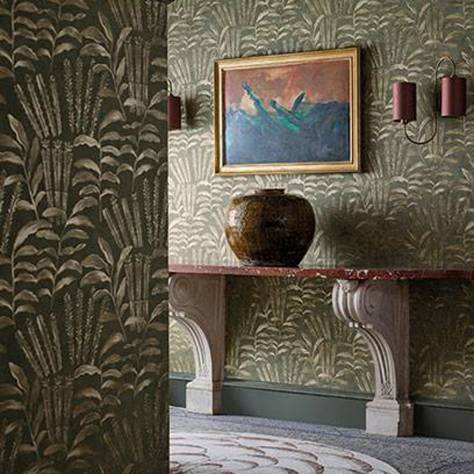Zoffany Darnley Wallpapers Highclere Wallpaper - Olivine - ZDAR312854