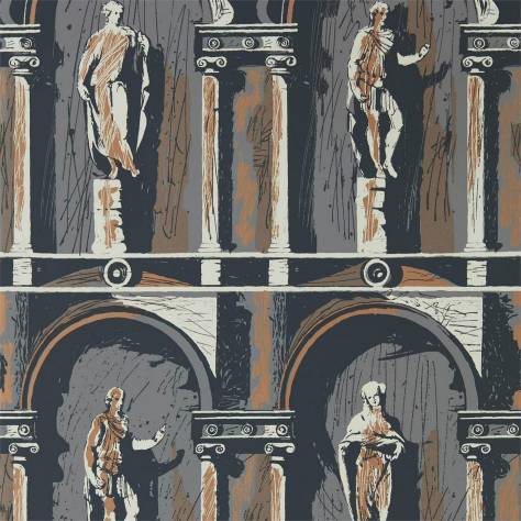 Zoffany Palladio Wallpapers Montacute Wallpaper - City Grey/Bone Black - ZPLW312967