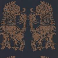 Sicilian Lion Wallpaper - Bone Black/Copper