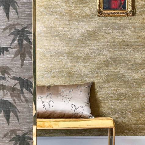 Zoffany Kensington Walk Wallpapers Akaishi Wallpaper - Gold - ZAKA312498