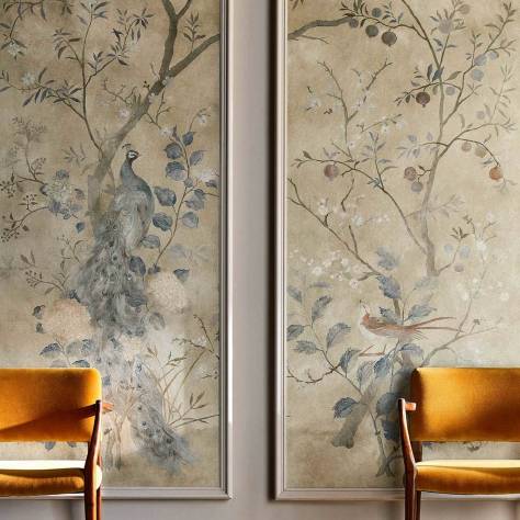 Zoffany Kensington Walk Wallpapers Moresque Glaze Wallpaper - Huntsmans Green - ZHIW312993
