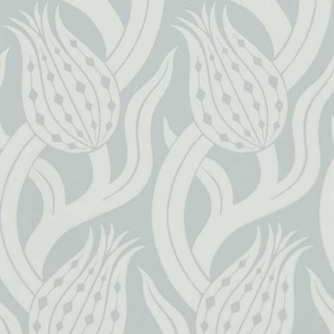 Zoffany Kensington Walk Wallpapers Persian Tulip Wallpaper - Quartz Grey - ZHIW312995