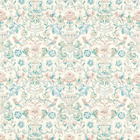 Zoffany Cotswolds Manor Wallpapers Pompadour Print Wallpaper - Mineral - ZCOT313016