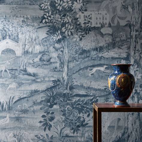 Zoffany Arcadian Thames Wallpapers Arcadian Thames Wallpaper - Wedgwood Blue - ZATW313039