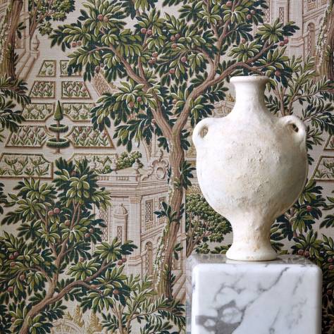 Zoffany Arcadian Thames Wallpapers Italian Garden Wallpaper - Tuscan Pink - ZATW313051