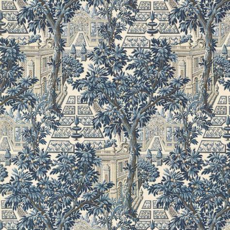 Zoffany Arcadian Thames Wallpapers Italian Garden Wallpaper - Indigo - ZATW313052