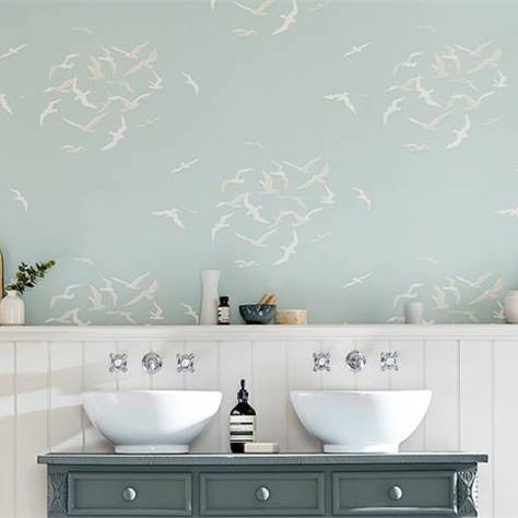 Sanderson Home Port Isaac Wallpapers Larina Wallpaper - Gull - DCOA216580