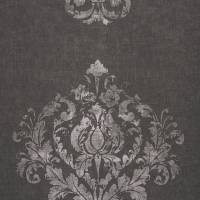 Ornement Wallpaper - Noir/Silver