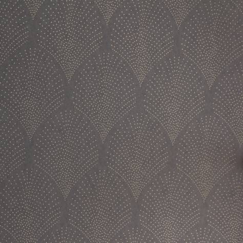 Casadeco Louise Wallpapers Petite Palmette Wallpaper - Noir/Gold - 28909933