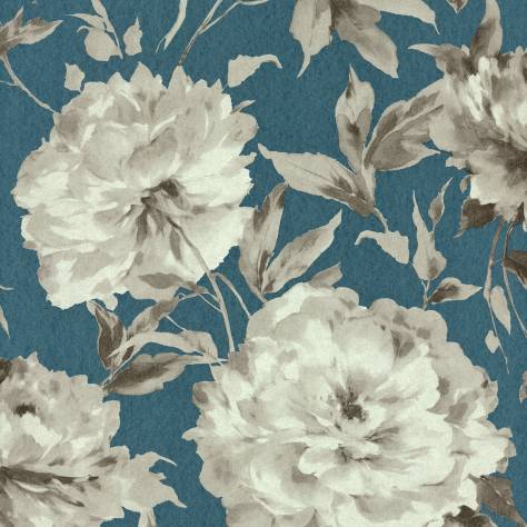 Casadeco Rendez-Vous Wallpapers Grande Fleur Wallpaper - Turquoise - 29066412