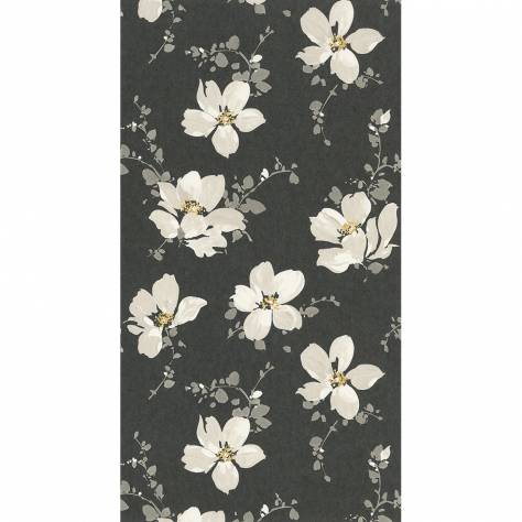 Casadeco Florescence Fabrics and Wallpapers Sabatini Wallpaper - Noir - 82329534