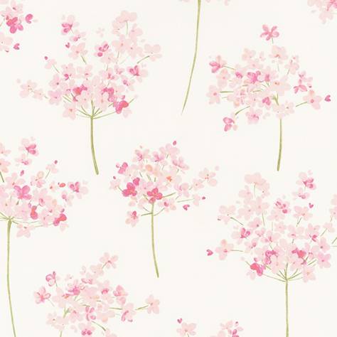 Casadeco Florescence Fabrics and Wallpapers Boboli Wallpaper - Rose - 82334303
