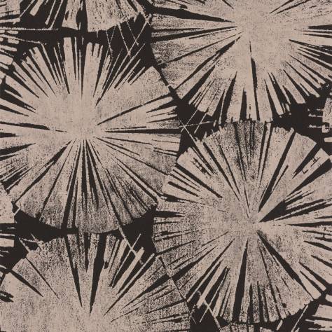 Casadeco Ginkgo Wallpapers Nenuphar Wallpaper - Noir Fusain - 86229409