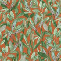 Hojas Wallpaper - Vert/Orange
