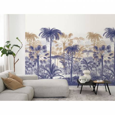 Casadeco Nicaragua Wallpapers Bosque S Wallpanel - Bleu - 86446865