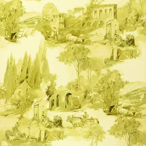 Clarke & Clarke Colony Wallpapers Anastacia Wallpaper - Citron - W0080/02
