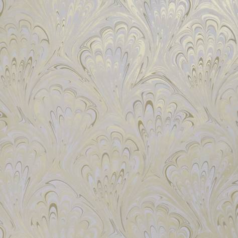 Clarke & Clarke Botanica Wallpapers Pavone Wallpaper - Ivory / Gold - W0095/03