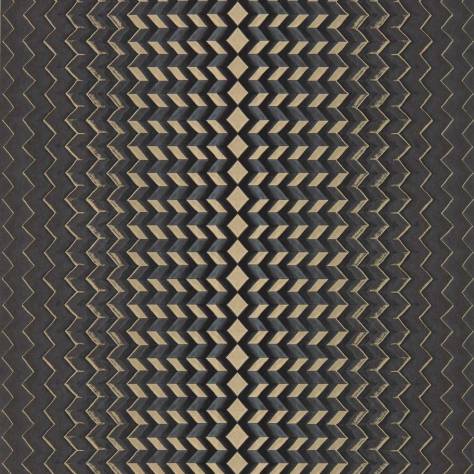 Clarke & Clarke Fusion Wallpapers Fragment Wallpaper - Charcoal/Gold - W0150/02