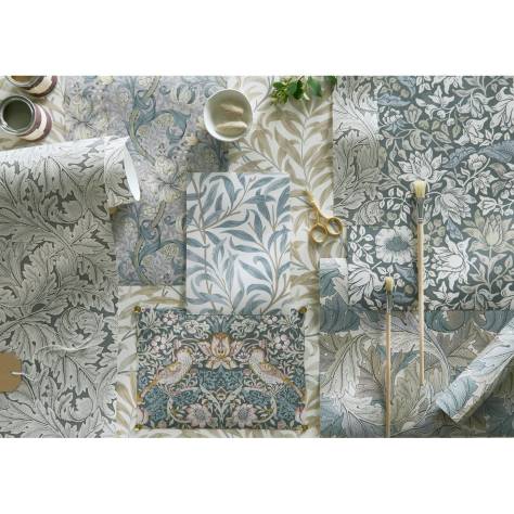 Clarke & Clarke William Morris Designs Wallpapers Willow Boughs Wallpaper - Teal - W0172/05