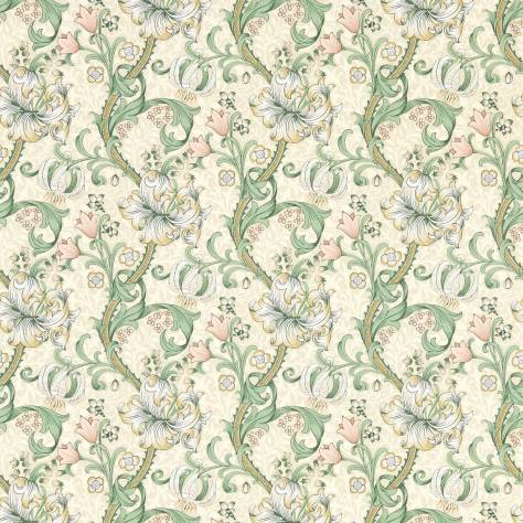 Clarke & Clarke William Morris Designs Wallpapers Golden Lily Wallpaper - Linen/Blush - W0174/01