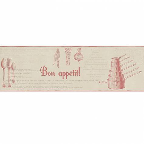 Caselio  Bon Appetit Wallpapers Recettes Wallpaper Border - Red - 68478099