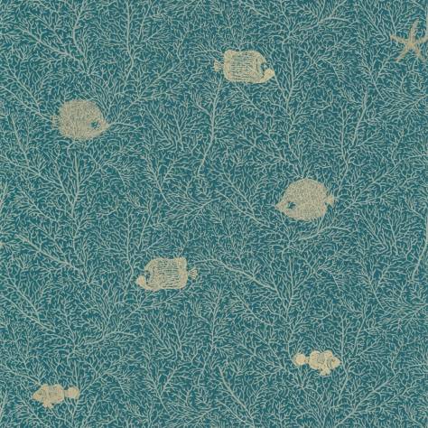 Caselio  Sea You Soon Wallpapers Fish and Chips Wallpaper - Bleu Nuit Dore - 102776680