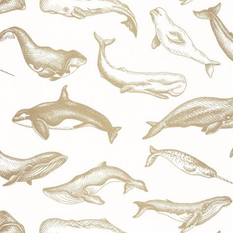 Caselio  Sea You Soon Wallpapers Whale Done Wallpaper - Blanc Dore - 102790266