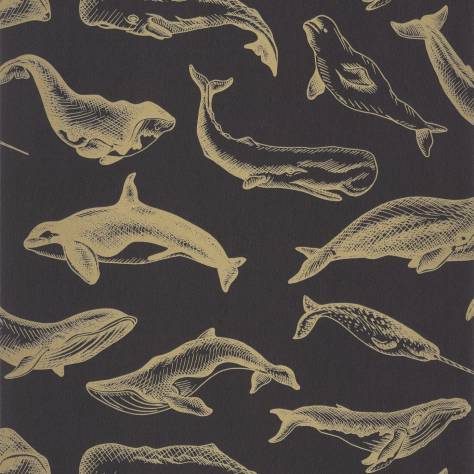 Caselio  Sea You Soon Wallpapers Whale Done Wallpaper - Noir Dore - 102799298