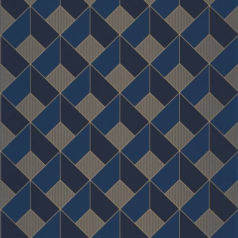 Caselio  Only Blue Wallpapers Spaces Square Wallpaper - Midnight Blue Dore - 100126328