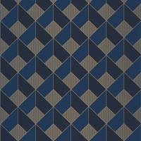 Spaces Square Wallpaper - Midnight Blue Dore