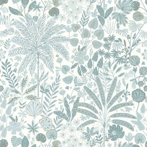 Caselio  Only Blue Wallpapers Hygge Hope Wallpaper - Smoke Blue Dore - 100596029