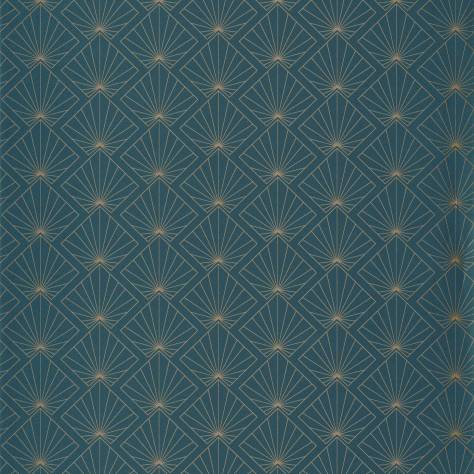 Caselio  Only Blue Wallpapers Sunrise Wallpaper - Teal Blue Dore - 101236100