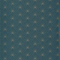 Sunrise Wallpaper - Teal Blue Dore