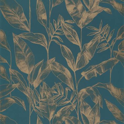 Caselio  Only Blue Wallpapers Delicate Wallpaper - Teal Blue Dore - 102636124