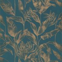 Delicate Wallpaper - Teal Blue Dore