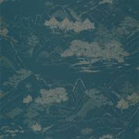 Journey Wallpaper - Teal Blue Dore