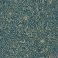 Tropical Sun Wallpaper - Teal Blue Dore