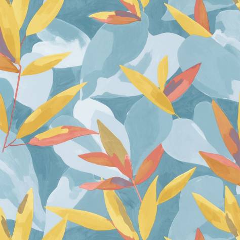 Caselio  Imagination Wallpapers Influence Wallpaper - Bleu/Jaune/Orange - 102156017