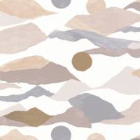 Voyages Wallpaper - Beige/Taupe/Dore