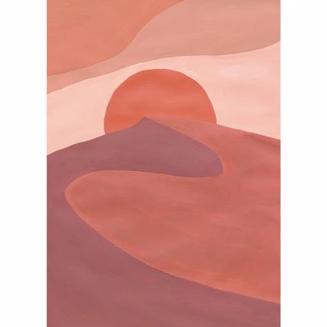 Caselio  Beauty Full Image 2 Wallpanels Sunset Desert Wallpanel - Rose - 102544044