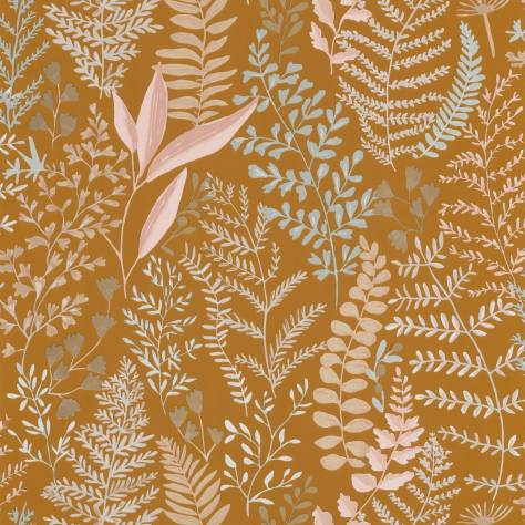 Caselio  La Foret Wallpapers Woodland Wallpaper - Ocre Rose - 102922347