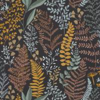 Woodland Wallpaper - Ocre Fond Noir