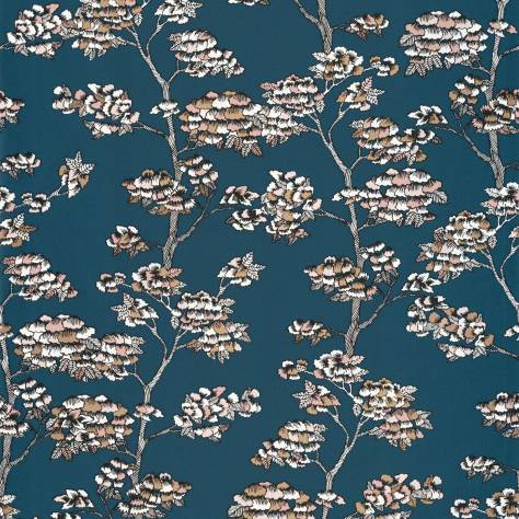 Caselio  Nos Gravures Wallpapers Jardin De Kyoto Wallpaper - Bleu Nuit - 102996252